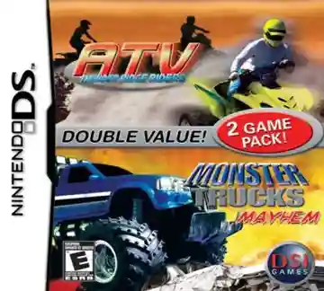 2 Game Pack! - Monster Trucks Mayhem + ATV - Thunder Ridge Riders (USA)-Nintendo DS